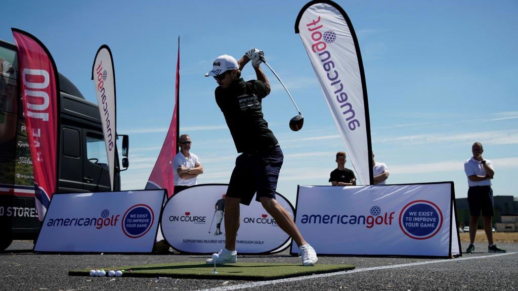 Watch: long drivers launch shots down runway and shatter records